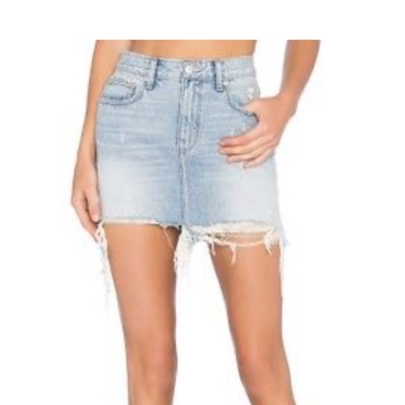 SOLD *Lover  Friends Elijah distressed denim skirt - Picture 2 of 7